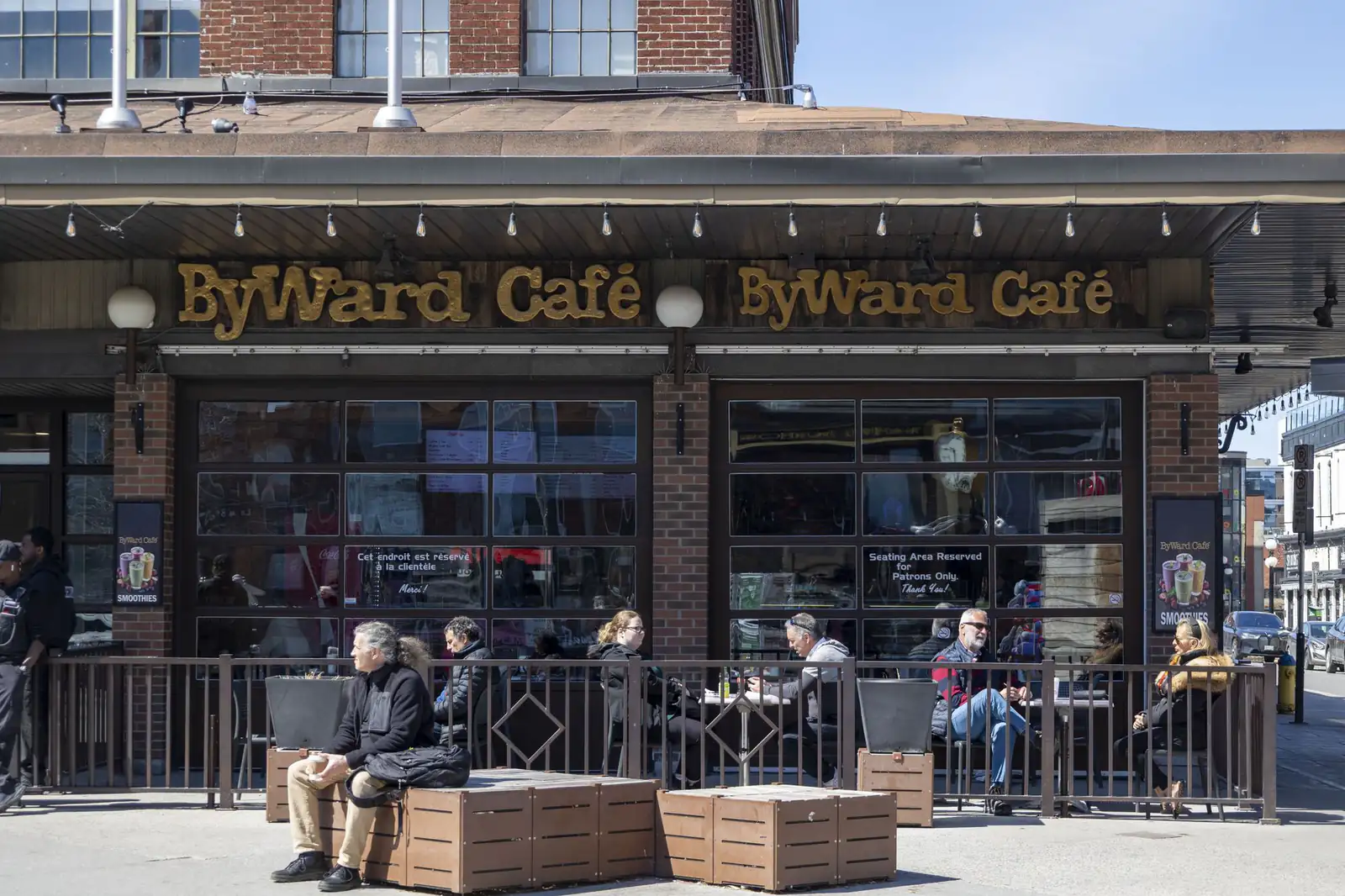 People sitting outside a café in Ottawa’s ByWard Market